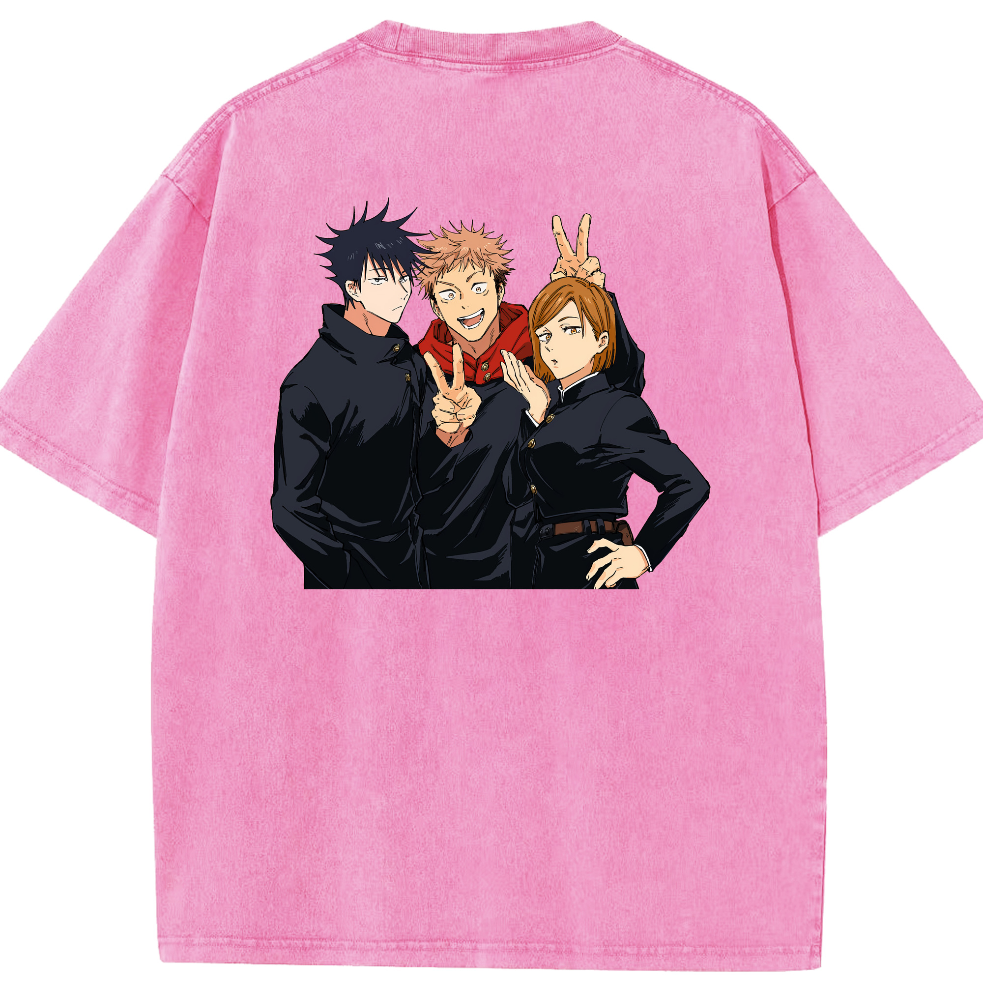 （画像用） 呪術廻戦 Jujutsu Kaisen 綿100% ヴィンテージ風 半袖Tシャツ（背面プリント）